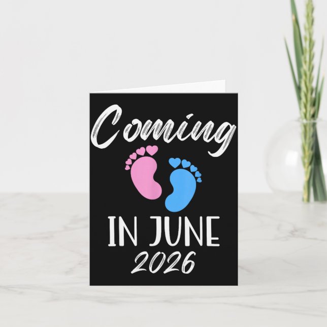 Carte New Baby Coming In June 2026 Funny Baby Shower Boy (Devant)