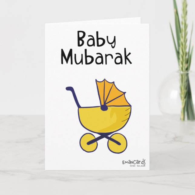 Carte New Born - Yellow Cradle (Devant)