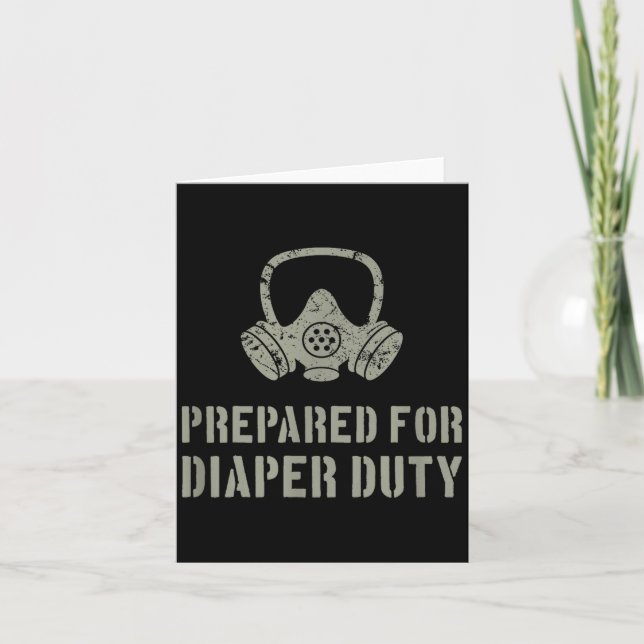 Carte New Dad Prepared For Diaper Duty Funny Small  (Devant)