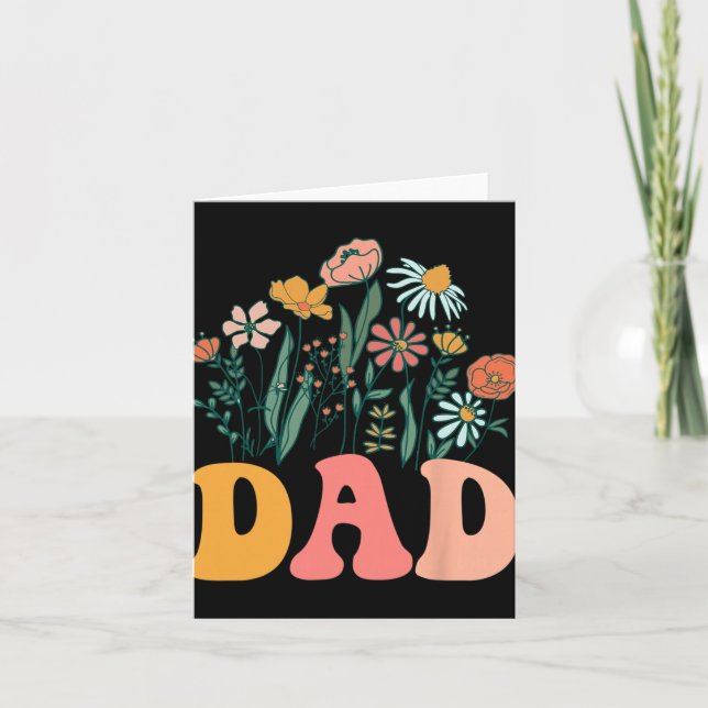 Carte New Dad Wildflower First Birthday &amp; Baby Showe (Devant)