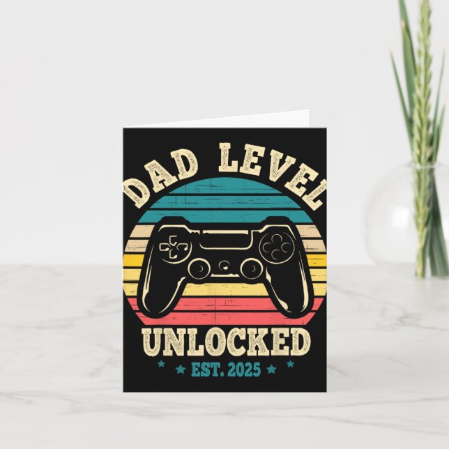 Carte New Daddy I Leveled Up To Dad Mens Pregnancy Idea  (Devant)