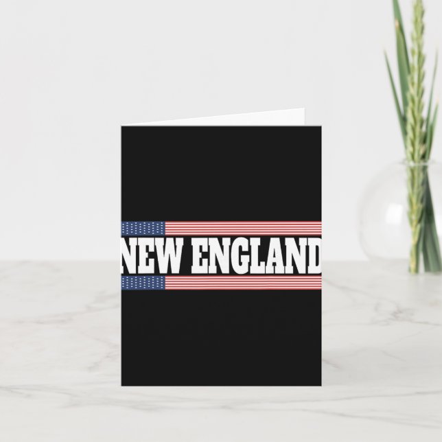 Carte New England Usa Flag Patriotic State Varsity New E (Devant)