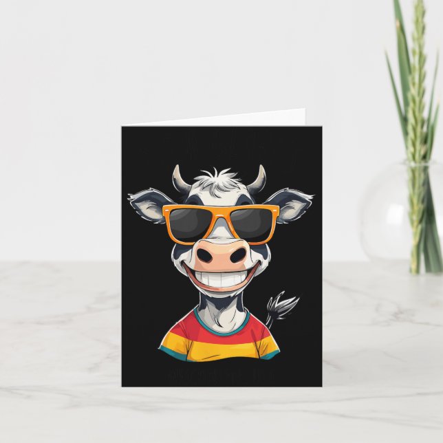 Carte New Glarus Wi Usa Funny Cow Cartoon Design  (Devant)