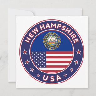 Carte New Hampshire, New Hampshire autocollant,
