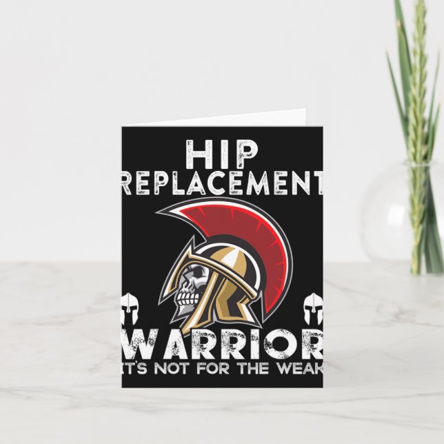 Carte New Hip Replacement Men Women Warrior Awareness Gi (Devant)