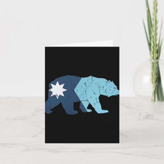 Carte New Minnesota State Flag Bear  (Devant)