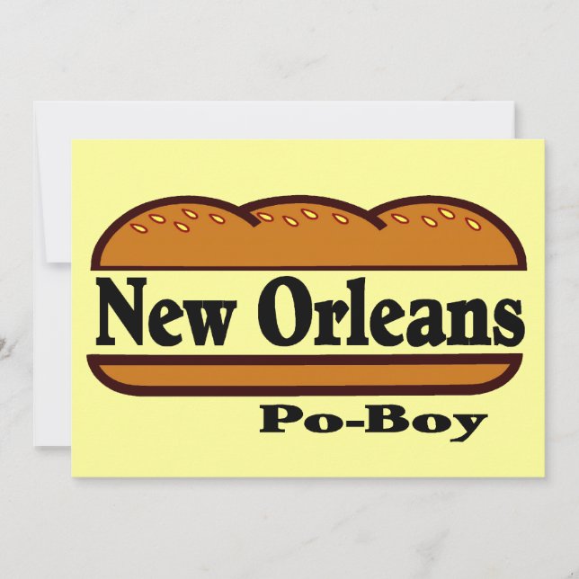 Carte New Orleans Po Boy (Devant)