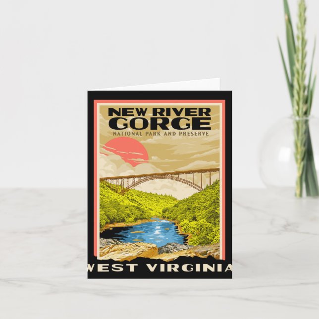 Carte New River Gorge National Park West Virginia Raftin (Devant)