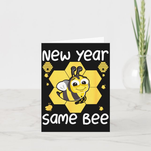 Carte New Year Same Bee Meme Funny New Years Eve  (Devant)
