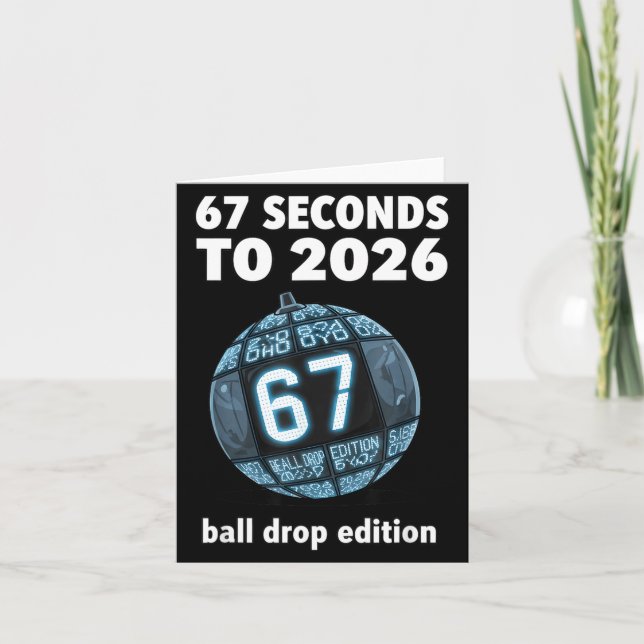 Carte New Year's Day Ball Drop Countdown Funny Brainrot  (Devant)