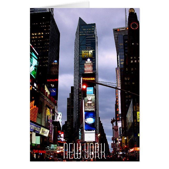 Carte New York Card Times Carré New York Souvenir  (Devant)
