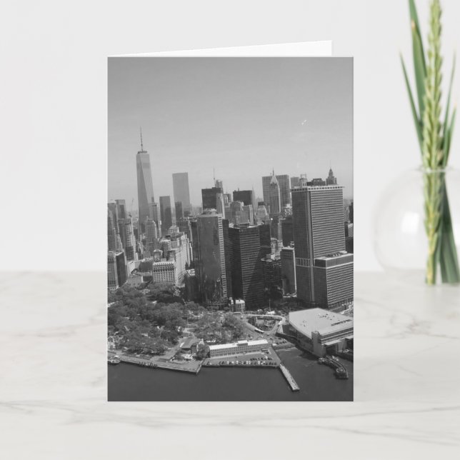 Carte New York City Skyline Noir Blanc (Devant)