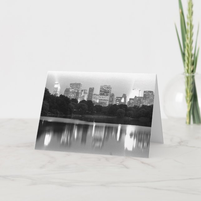 Carte New York Skyline la nuit (Devant)