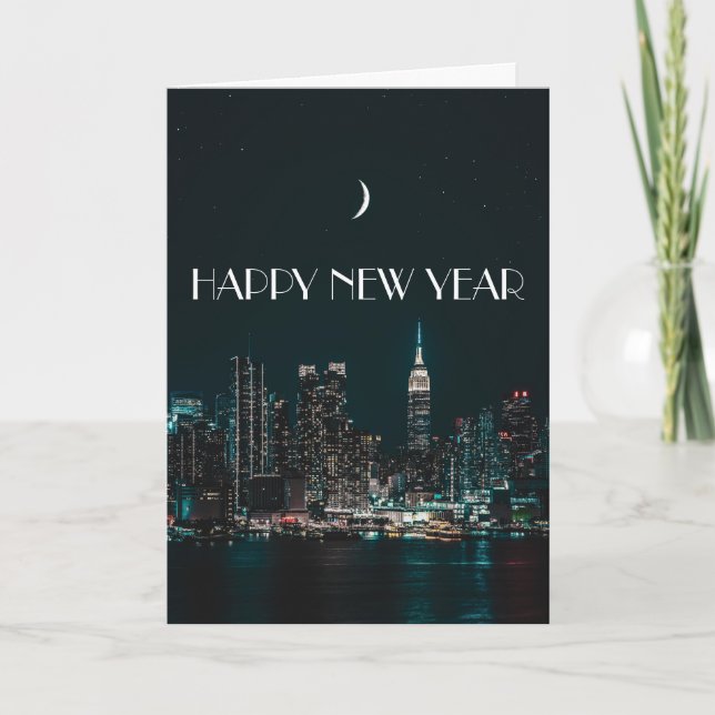 Carte New York's Eve, voeux du Nouvel An (Devant)