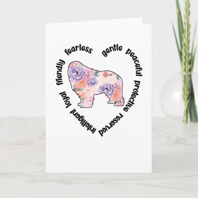 Carte Newfie Lover Terre-Neuve Propriétaire du chien New (Devant)