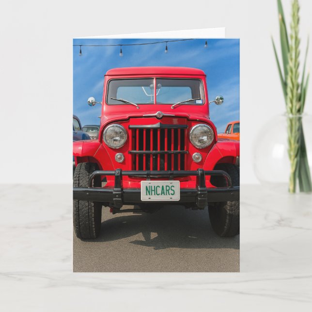 Carte NH Antique Voiture Blank Salutation (Devant)