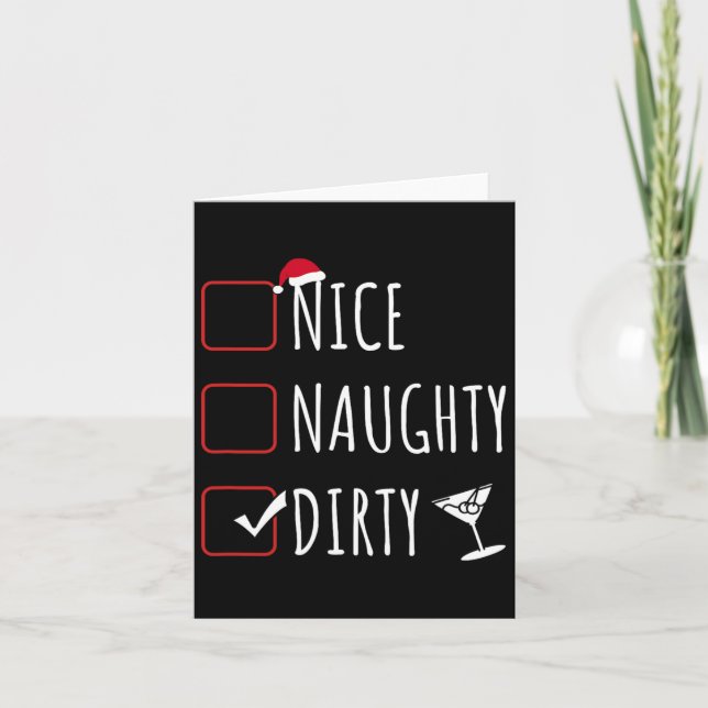 Carte Nice Naughty Dirty Dirty Funky Christmas Dirty Mar (Devant)