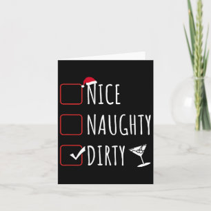 Carte Nice Naughty Dirty Dirty Funky Christmas Dirty Mar