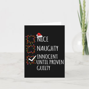 Carte Nice Naughty Innocent Jusqu'À La Culpabilité Prove