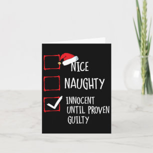 Carte Nice Naughty Innocent Jusqu'À La Culpabilité Prove