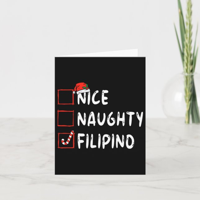 Carte Nice Naughty Philippines Noël Philippines Noël (Devant)