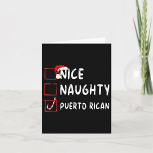 Carte Nice Naughty Puerto Rican Christmas Porto Rico