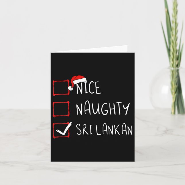 Carte Nice Naughty Sri Lankan Noël Sri Lanka Herita (Devant)