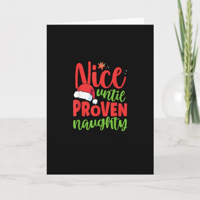 Carte Nice Until Proven Naughty Christmas (Devant)