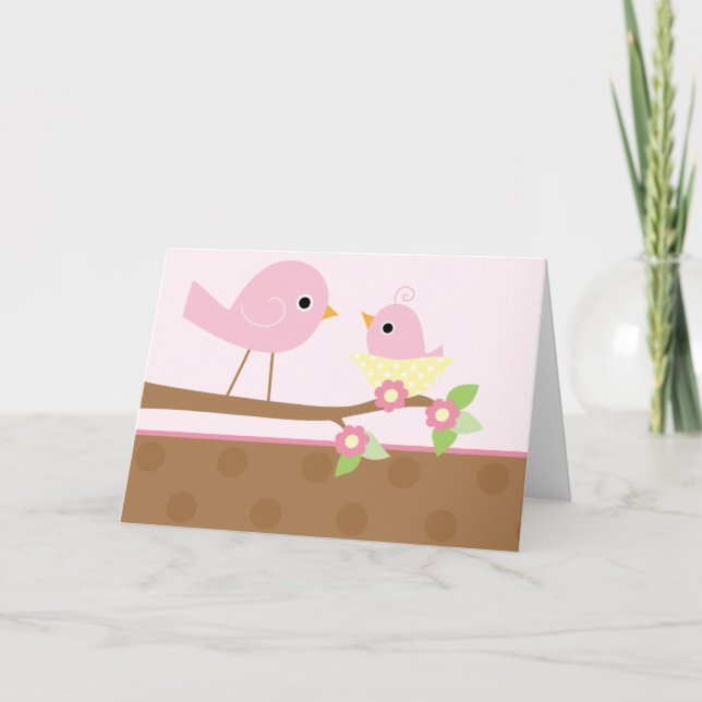 Carte Nid d'oiseau (rose) (Devant)