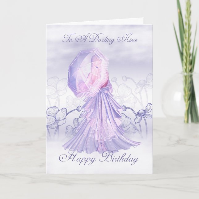 Carte niece Cute Feminine Anniversaire (Devant)