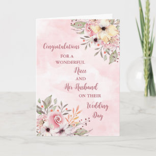 Carte Niece et son mari Mariage Félicitations