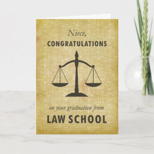 Carte Nièce, Faculté de droit Félicitations Sc