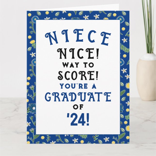 Carte Niece Graduation 2024 (Devant)