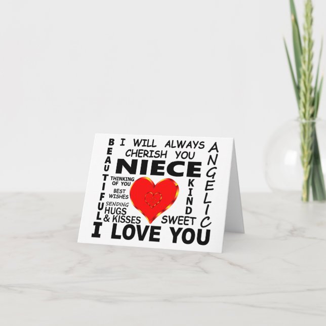 Carte Nièce Je T'Aime (Devant)