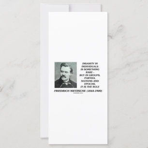 Carte Nietzsche Insanity Rare Dans Les Individus Citer