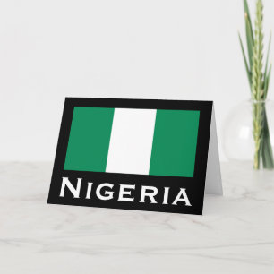 Carte Nigeria avec le drapeau nigérian (Afrique de l'Oue