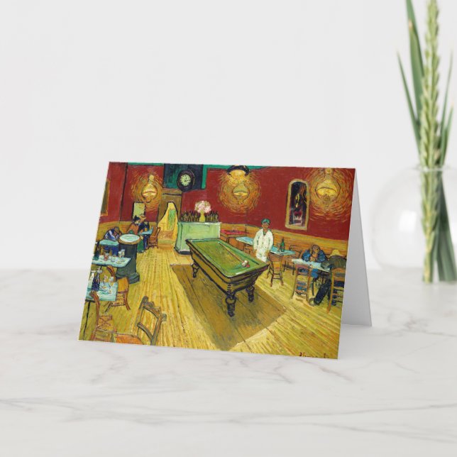 Carte Night Cafe - Vincent van Gogh Peinture Art (Devant)