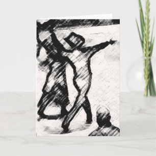 CARTE NIGHT CLUB 2 STEP DANCE GREETING CARD