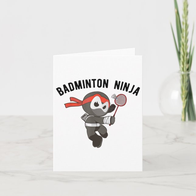 Carte Ninja Badminton, Birdie Sport Tee Apparel_1 (Devant)