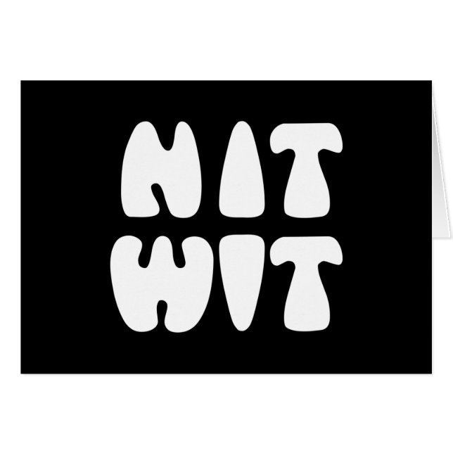 CARTE NITWIT (Devant horizontal)