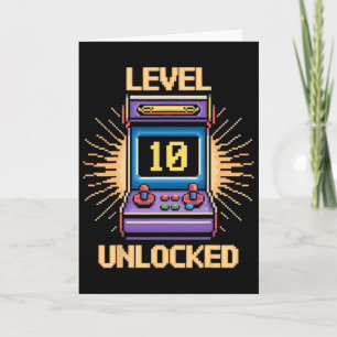 Carte Niveau 10 Déverrouiller Jeu d'anniversaire 10 ans