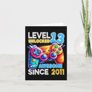 Carte Niveau 13 Jeu vidéo déverrouillé 13e anniversaire