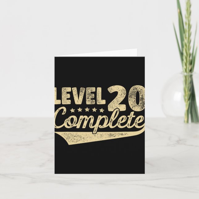 Carte Niveau 20 Fin du 20e anniversaire de Mariage Vinta (Devant)