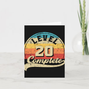 Carte Niveau 20 Gamer Complet Tee 20e Mariage Anniversa