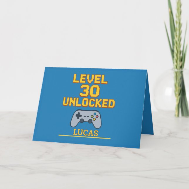 Carte Niveau 30 Joueur personnalisé déverrouillé Anniver (Devant)