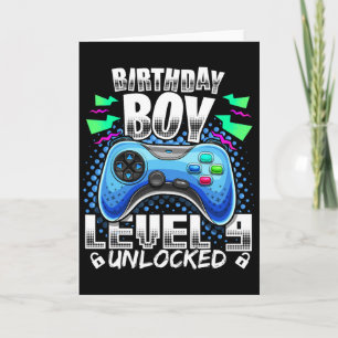 Carte Niveau 9 Débloqué Jeu Vidéo 9ème Anniversaire Game