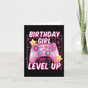 Carte Niveau Fille Déverrouillé Jeu Vidéo Anniversaire C