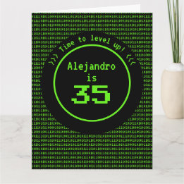 Carte Niveau Up Retro Jeu & Code Machine N'importe quel