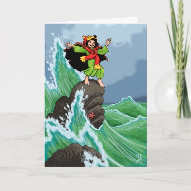 Carte Nizz puissant à la tête des vagues (Devant)