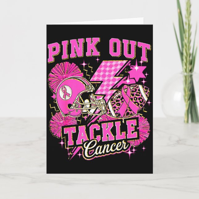 Carte Nk Out Tackle Breast Cancer Awareness American Foo (Devant)